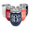 Interlocking Monogram Steel Wine Tumblers Multiple Colors