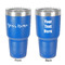 Script Name 30 oz Stainless Steel Ringneck Tumbler - Blue - Double Sided - Front & Back