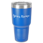 Script Name 30 oz Stainless Steel Tumbler - Royal Blue - Single-Sided (Personalized)