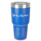 Script Name 30 oz Stainless Steel Ringneck Tumbler - Blue - Front