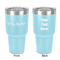 Script Name 30 oz Stainless Steel Ringneck Tumbler - Teal - Double Sided - Front & Back