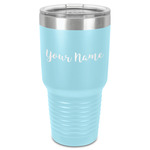 Script Name 30 oz Stainless Steel Tumbler - Teal - Single-Sided (Personalized)