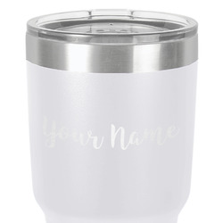 Script Name 30 oz Stainless Steel Tumbler - White - Double-Sided (Personalized)