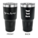 Script Name 30 oz Stainless Steel Tumbler - Black - Double-Sided (Personalized)