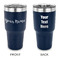 Script Name 30 oz Stainless Steel Ringneck Tumblers - Navy - Double Sided - APPROVAL