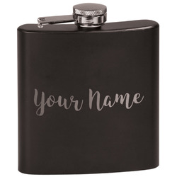 Script Name Black Flask Set (Personalized)