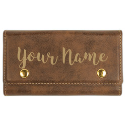 Script Name Cards & Dice Set - Rustic Brown (Personalized)