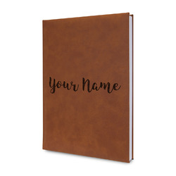 Script Name Leatherette Journal - Double-Sided (Personalized)