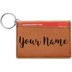 Script Name Leatherette Keychain ID Holder - Single-Sided (Personalized)
