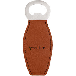 Script Name Leatherette Bottle Opener - Single-Sided (Personalized)
