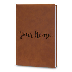 Script Name Leatherette Journal - Large - Double-Sided (Personalized)