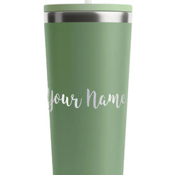 Script Name RTIC Everyday Tumbler with Straw - 28oz - Light Green - Single-Sided (Personalized)