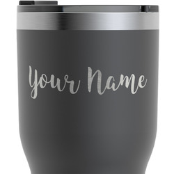 Script Name RTIC Tumbler - Black - Laser Engraved - Double-Sided (Personalized)