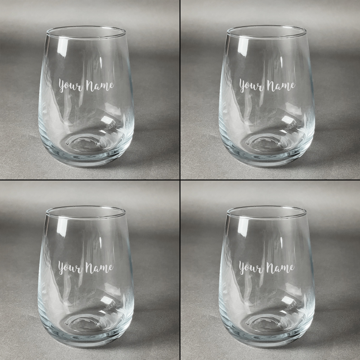 https://www.youcustomizeit.com/common/MAKE/837464/Script-Name-Set-of-Four-Personalized-Stemless-Wineglasses-Approval.jpg?lm=1690555874
