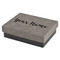 Script Name Small Engraved Gift Box with Leather Lid - Front/Main