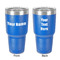 Block Name 30 oz Stainless Steel Ringneck Tumbler - Blue - Double Sided - Front & Back