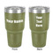 Block Name 30 oz Stainless Steel Ringneck Tumbler - Olive - Double Sided - Front & Back