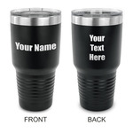 Block Name 30 oz Stainless Steel Tumbler - Black - Double Sided (Personalized)