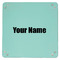 Block Name 9" x 9" Teal Leatherette Snap Up Tray - APPROVAL