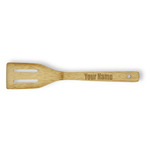 Block Name Bamboo Slotted Spatula - Double-Sided (Personalized)