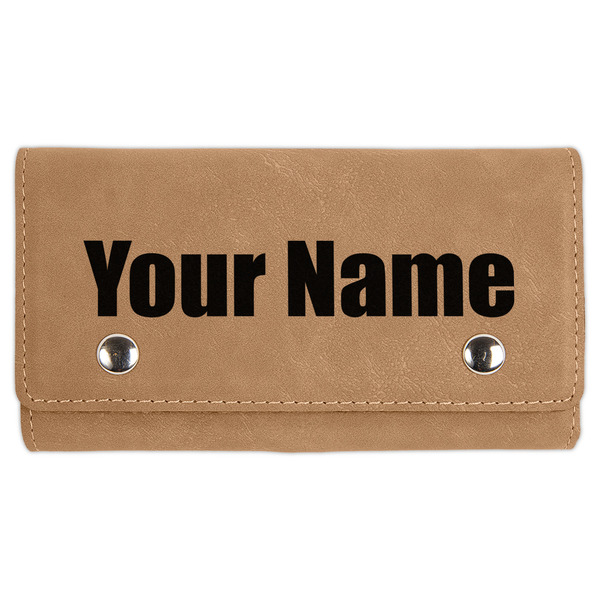 Custom Block Name Cards & Dice Set - Light Brown (Personalized)