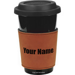 Block Name Leatherette Cup Sleeve - Single Sided (Personalized)