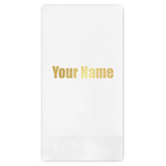 Block Name Guest Napkins - Foil Stamped (Personalized)