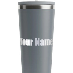 Block Name RTIC Everyday Tumbler with Straw - 28oz - Grey - Double-Sided (Personalized)