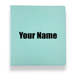 Block Name Leather Binder - 1" - Teal (Personalized)