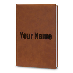 Block Name Leatherette Journal - Large - Double Sided (Personalized)