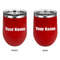 Block Name Stainless Wine Tumblers - Red - Double Sided - Approval