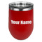 Block Name Stainless Wine Tumblers - Red - Double Sided - Front