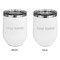 Block Name Stainless Wine Tumblers - White - Double Sided - Approval
