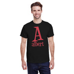 Name & Initial T-Shirt - Black - Large (Personalized)