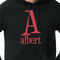 Name & Initial Black Hoodie on Model - CloseUp