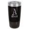 Name & Initial Black Polar Camel Tumbler - 20oz - Front