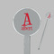 Name & Initial Clear Plastic 7" Stir Stick - Round - Closeup