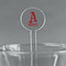 Name & Initial Clear Plastic 7" Stir Stick - Round - Main