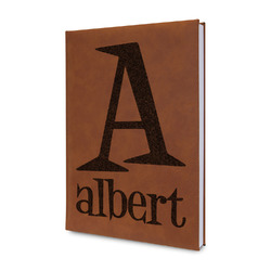 Name & Initial Leatherette Journal - Single-Sided (Personalized)