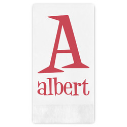 Name & Initial Guest Napkins - Full Color - Embossed Edge (Personalized)