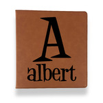 Name & Initial Leather Binder - 1" - Rawhide (Personalized)