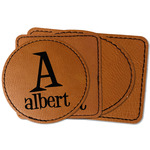 Name & Initial Faux Leather Iron On Patch (Personalized)
