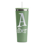 Name & Initial RTIC Everyday Tumbler with Straw - 28oz - Light Green - Double-Sided (Personalized)