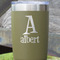 Name & Initial Olive Polar Camel Tumbler - 20oz - Close Up