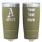 Name & Initial Olive Polar Camel Tumbler - 20oz - Double Sided - Approval