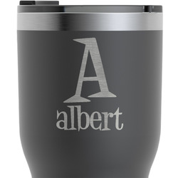 Name & Initial RTIC Tumbler - Black - Laser Engraved - Single-Sided (Personalized)