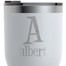 Name & Initial RTIC Tumbler - White - Laser Engraved - Double-Sided (Personalized)