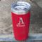 Name & Initial Red Polar Camel Tumbler - 20oz - Angled