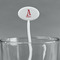 Name & Initial White Plastic 7" Stir Stick - Oval - Main