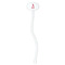 Name & Initial White Plastic 7" Stir Stick - Oval - Single Stick